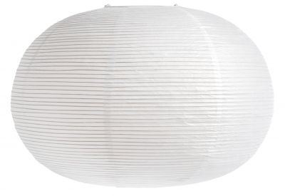 Runder, weißer Reispapier Lampenschirm von Hay, 70 cm Durchmesser, für stimmungsvolle Beleuchtung.